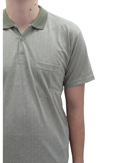 Santa Dmctekstil Erkek Jakarlı-003 Desenli Klasik Kesim Rahat Kalıp Tek Cepli Polo Yaka T-shirt Yeşil Santa Dmctekstil Erkek Jakarlı-003 Desenli Klasik Kesim Rahat Kalıp Tek Cepli Polo Yaka T-shirt Yeşil