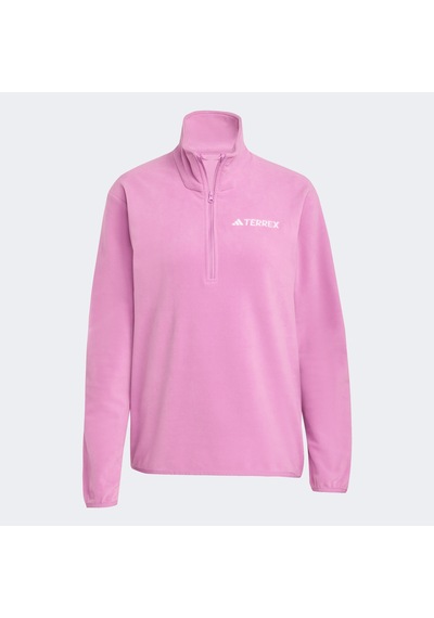 Adidas Multi Essentials 1-2 Zip Fleece Kadın Mor Yürüyüş Polar Düz Jm3120 Pembe