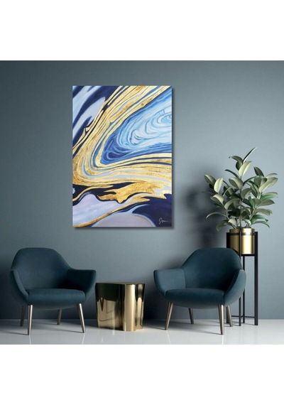 Soyut Büyük Boy El Yapımı Yağlı Boya Tablo 95x128cm
