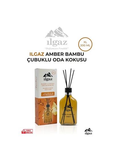 Ilgaz Amber Bambu Çubuklu Oda Kokusu 200 Ml Xl Red Diffuser 12'li Paket Diğer