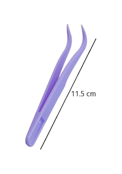 Koodmax Hassas Elektronik Ve El Sanatları Tamir Cımbızı Sert Plastik 11cm Kavisli Cımbız Mor