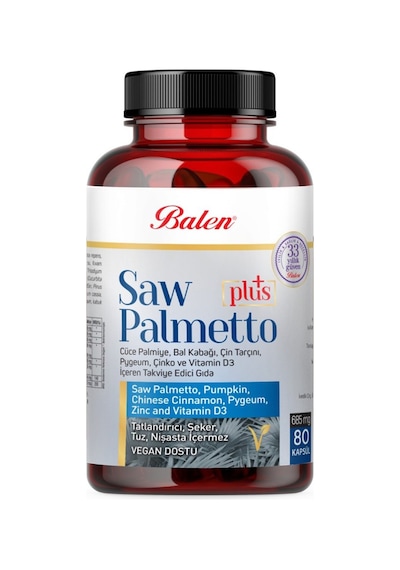 Balen Saw Palmetto Plus Cüce Palm.çin.vit D3 Kapsül 685 Mg 80 Kapsül