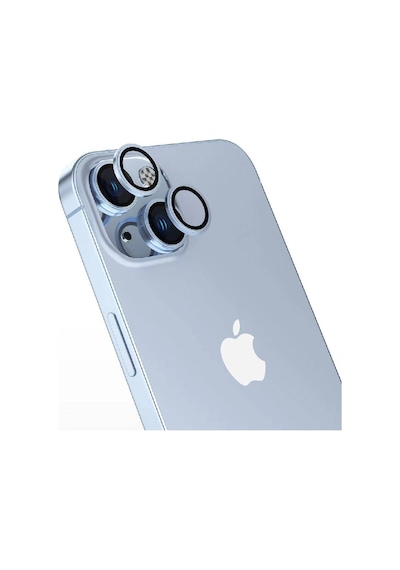 Forzacase Apple Uyumlu iPhone 15 Plus İle Parmak İzi Bırakmayan Anti-reflective Kamera Lens Koruyucu Fc438 Mavi