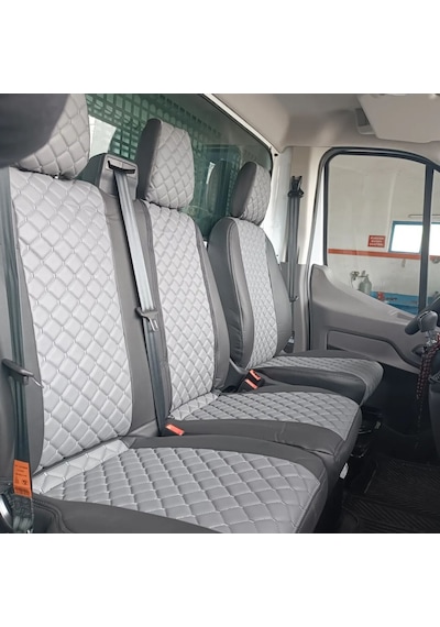 Ford Transit Uyumlu Tek Kabin Araca Özel Deri Oto Koltuk Kılıfı
