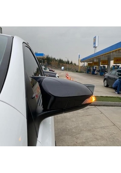 Toyota Corolla Uyumlu Yarasa Ayna Kapağı 2013 - 2018 Piano Black