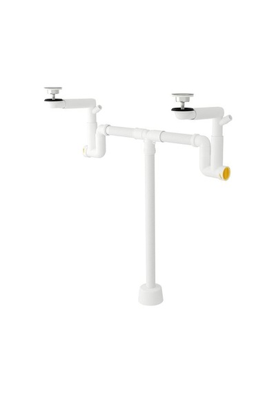 Ikea Rännılen Çift Gözlü Lavabo Sifonu, Beyaz