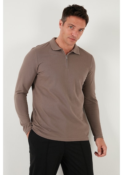 Buratti Pamuklu Slim Fit Yarım Fermuarlı Polo Yaka Erkek Sweat 5903010 Toprak Buratti Pamuklu Slim Fit Yarım Fermuarlı Polo Yaka Erkek Sweat 5903010 Toprak