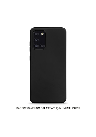 Samsung Galaxy A31 Uyumlu Kamera Korumalı Darbeye Dayanıklı Renk Atmayan Fab Silikon Kılıf Siyah