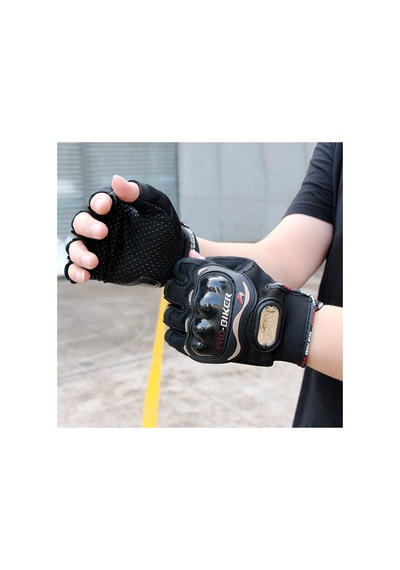 Tad Gear Motosiklet Eldiveni Kısa Yarım Parmak Motorcu Eldiveni - Ce Etiketli Korumalı Motor Eldiveni - 858191719 Diğer