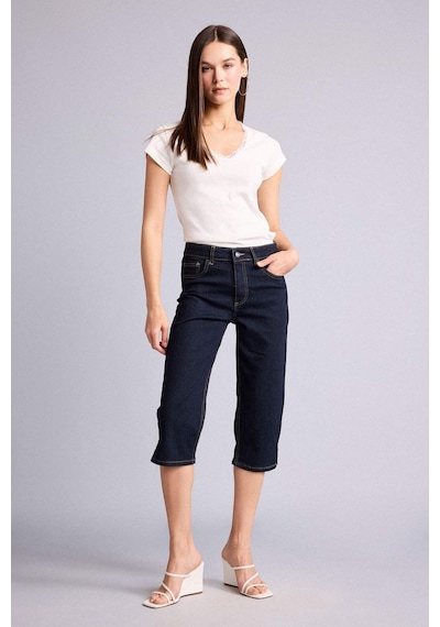 Defacto İndigo Kapri Jean Pantolon I0177ax26hsnm82 Mavi-nm82