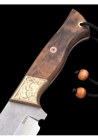 Koleksiyonluk N690 Böhler Çelik Tanto Kamp Bıçak Premium Kalite Açık Kahverengi