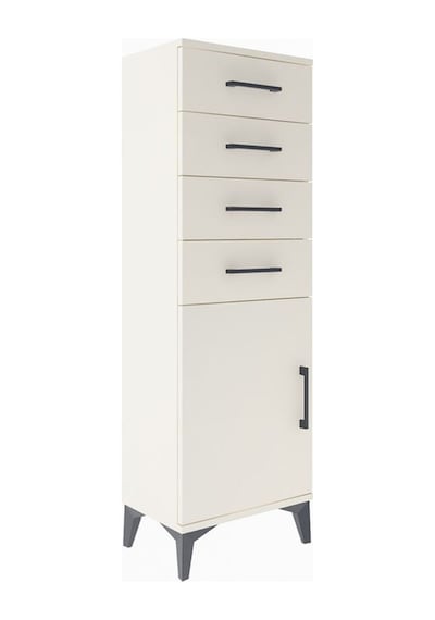 Arges Dolap Tek Raflı 4 Çekmeceli Tek Kapaklı 44x30x134 Aytaş... Aytaşı