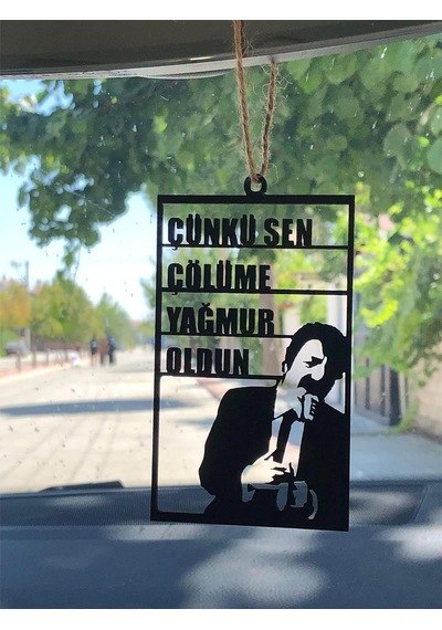Karbonsoft Araba Süsü Ahşap Müslüm Gürses Dikiz Aynası Süsü Hediyelik Eşya Oto Aksesuar Karbonnm89 Çok Renkli