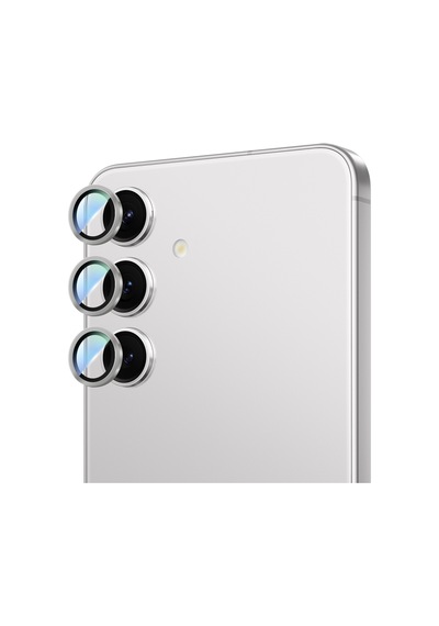 Galaxy Uyumlu S24 Plus Caseworld Alloy Serisi Oleofobik Anti Reflective Kamera Lens Koruyucu Gümüş