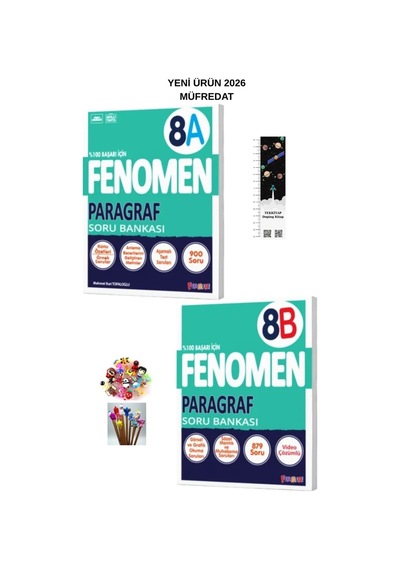 Fenomen 8. Sınıf A-b Paragraf Soru Bankası 2kitap 2026 Müfredat Uzay A.+kalem B Yeni