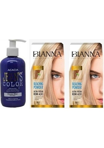 Jean S Color Mavi Rüya Saç Boyası 250 Ml + 2 Paket Bianna Açıcı