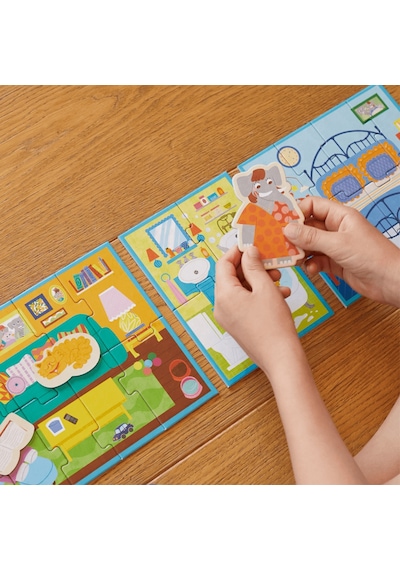 Moritoys My Dream House - 6in1 Puzzle 2-3-4-6-8-10 Parça Yapboz İle Hayalindeki Evi İnşa Et