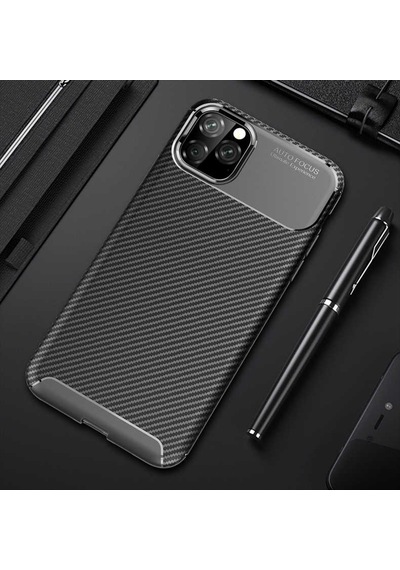 Apple Uyumlu iPhone 11 Pro Max Kılıf Zore Negro Silikon Kapak-Siyah