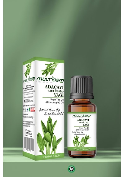 Multidem Adaçayı Yağı Acı Elma Uçucu Bitkisel Yağı 20 ML
