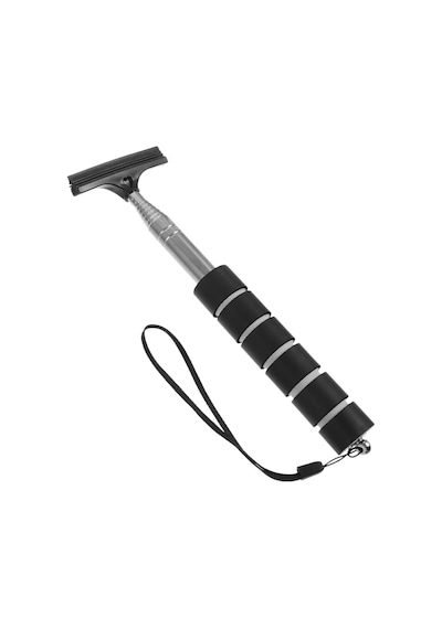 100 Cm Uzayabilen Teleskopik Kompakt Mini Çekpas Su Sıyırıcı Silikon 6,5 Cm Cam Sileceği Çekçek Siyah