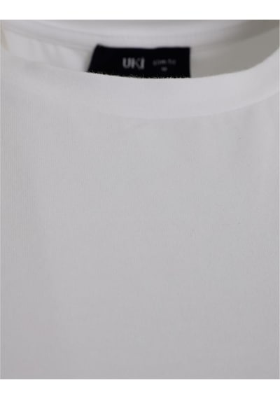 Uki Beyaz Comfort Fit Bisiklet Yaka Basic T-shirt Beyaz