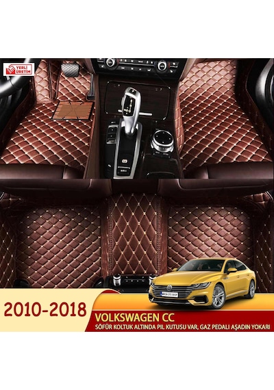 Volkswagen Cc 2010-2018 5D Havuzlu Suni Deri Oto Paspas N11.4442