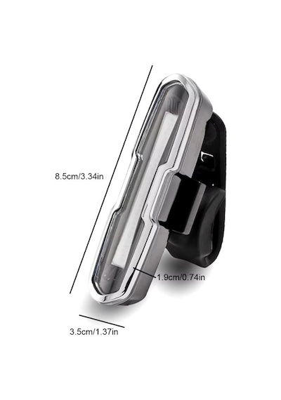 Forte Gt Bisiklet Usb Şarjlı Led Kırmızı Beyaz Xbyc 6017 Siyah