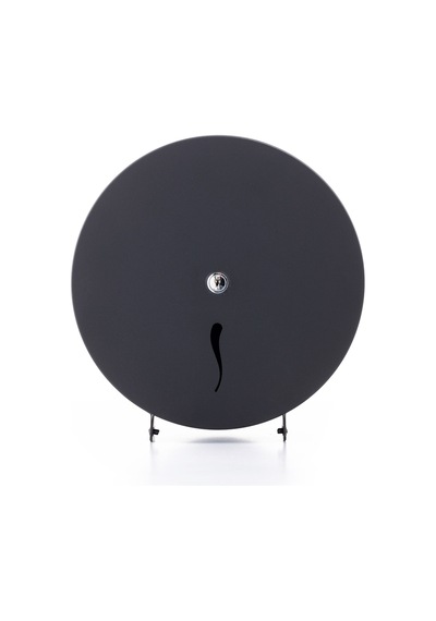 ARGESAN-Paslanmaz Çelik Jumbo Tuvalet Kağıtlığı MINI Q22 cm-SİYAH