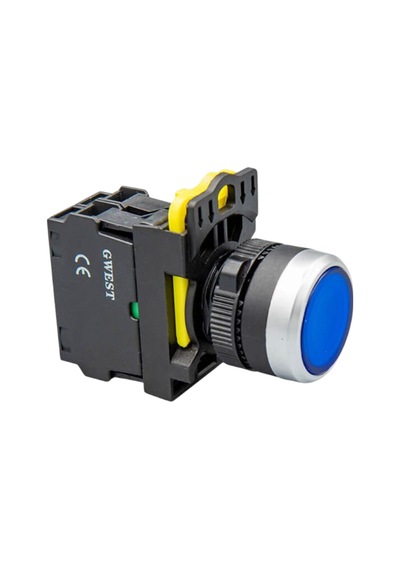 Gwest A5 - 21d Işıklı Yaylı Buton 1no Mavi 10 Adet