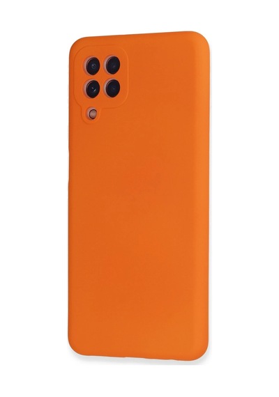 Newface - 740 - Samsung Galaxy A22 Kılıf Nano İçi Kadife Silikon - Edntrend - - Turuncu