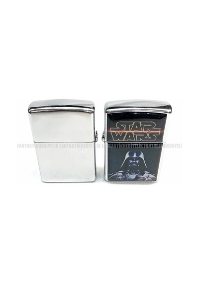Star Wars Gümüş Renk Kapaklı Benzinli Çakmak