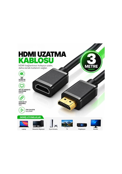Hdmi Uzatma Kablo 3 M Zr150/3 Tg 5klfk5h