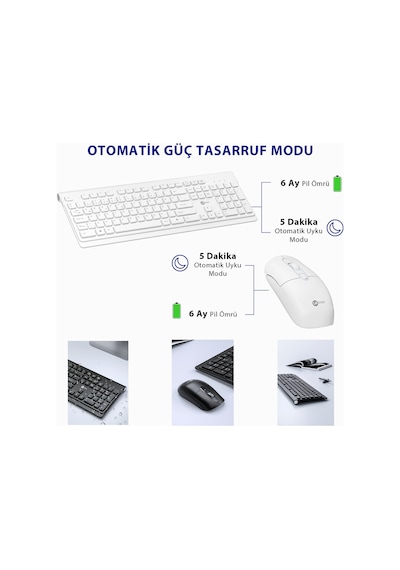 Lecoo KW203 Kablosuz Türkçe Q Klavye & Mouse Set