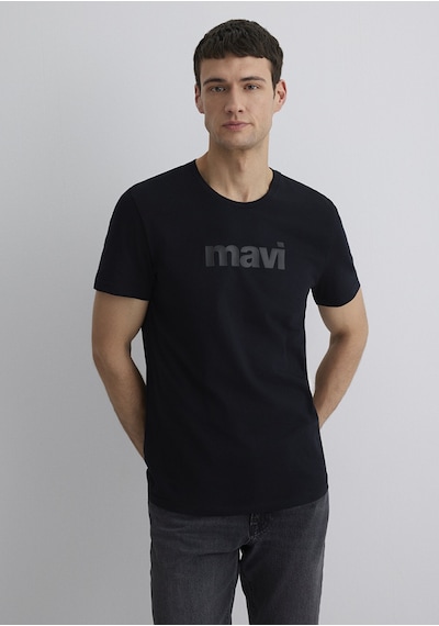 Mavi - Mavi Logo Baskılı Siyah Tişört 065199-900-Siyah