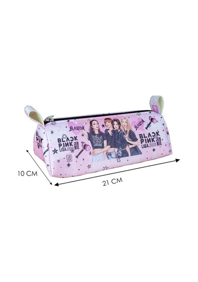 Kalem Kutusu Black Pink Blink Üçgen Tasarım Vegan Deri Kalemlik