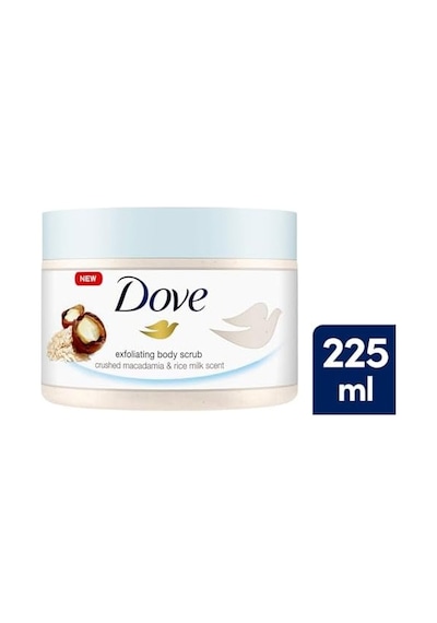 Vücut Peelingi Macadamia Fındığı Ve Pirinç Sütü 225 Ml Beyaz