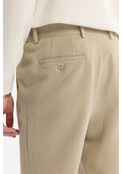 Avva Erkek Bej Yandan Cepli Dokulu Bi-stretch Slim Fit Pantolon A42y3211