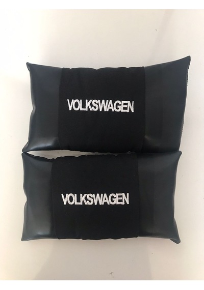 Volkswagen Nakışlı Deri 1 Çift Boyun Yastık Ve 1 Çift Kemer Pedi (510986065)