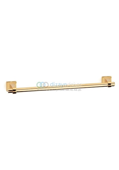 Line Uzun Yuvarlak Havluluk Gold Kaplama 60 Cm