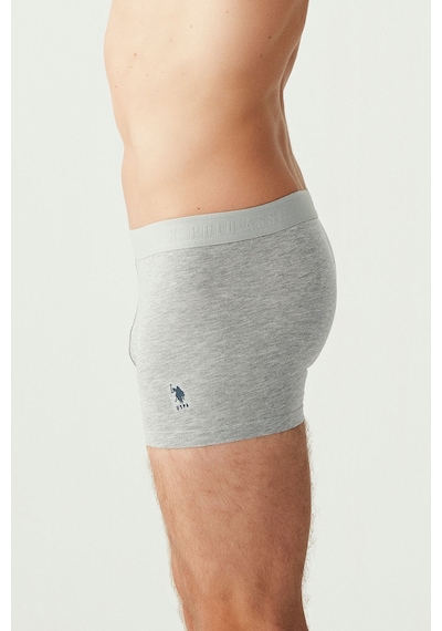 U.S. Polo Assn. Erkek Gri Melanj 3 Lü Boxer 80173