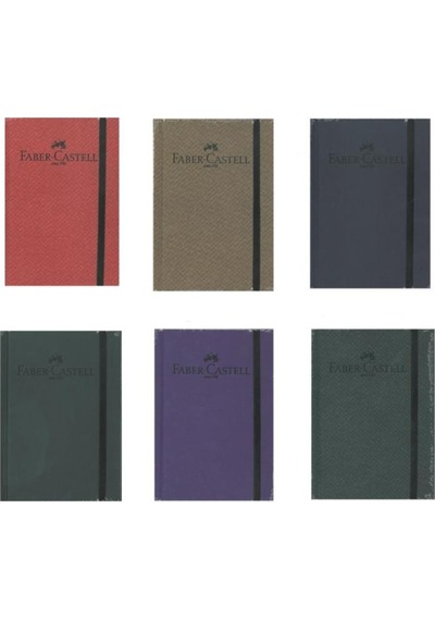 Faber Castell Lastikli Ciltli Defter A6 80Ypr.Suni Deri - Kahve