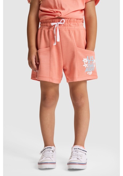 U.s. Polo Assn. Kız Çocuk Mercan Şort Örme 50325681-vr204 Coral