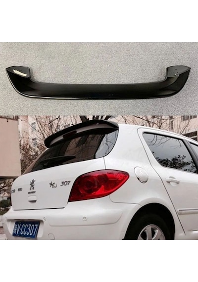 Peugeot 307 Spoiler, Abs Plastik Piano Black Parlak Siyah Spoyler