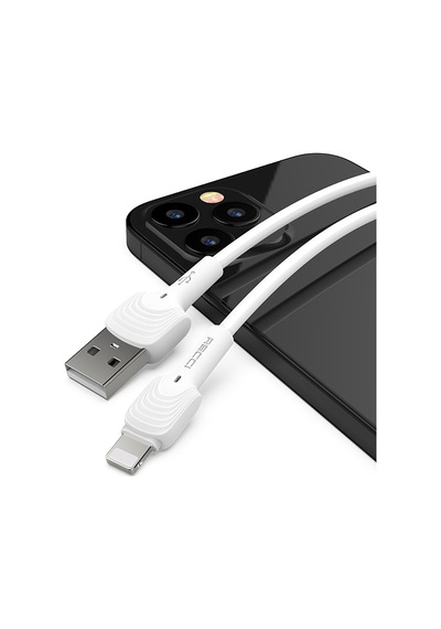 Recci Rtc-n26l Usb-a To Lightning Hızlı Şarj Özellikli Data Ve Şarj Kablosu 1m Beyaz