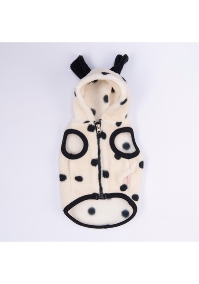 Beyaz Tahoe Plush Yelek Peluş Kulaklı Kedi Köpek Yeleği Kedi Köpek Elbisesi Kedi Köpek Kıyafeti