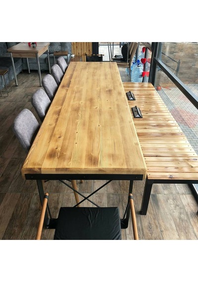 Deryawood Deryawood Dogal Ahşap Masif Toplantı Masası
