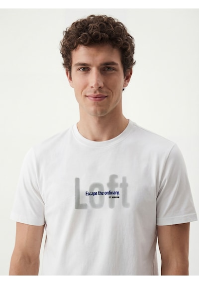 LOFT Regular Fit Erkek Tshirt K.kol Lf2042923 Q1.v1 Beyaz
