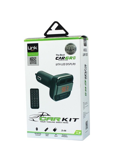 Linktech Gr8 3.4A Şarj Destekli Lcd Ekranlı Kumandalı Fm Transmit