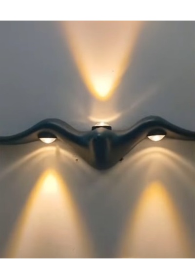 Elektrikle Çalışır, 10 Watt İç Ve Dış Mekan Amber Işık Kelvin Led Aplik, Modern Tasarım Armatür Amber