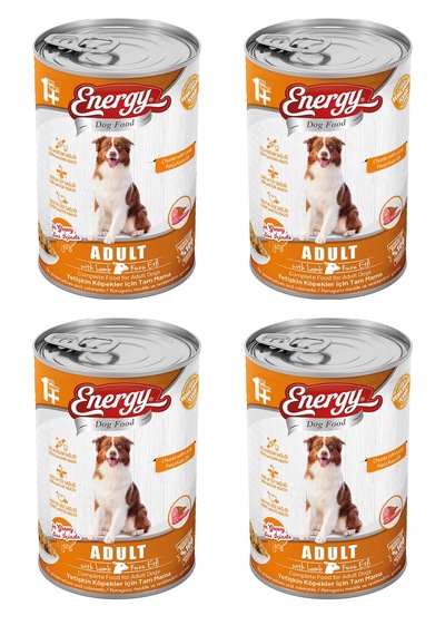 Energy Kuzu Etli Yetişkin Yaş Konserve Köpek Maması 4 x 400 G